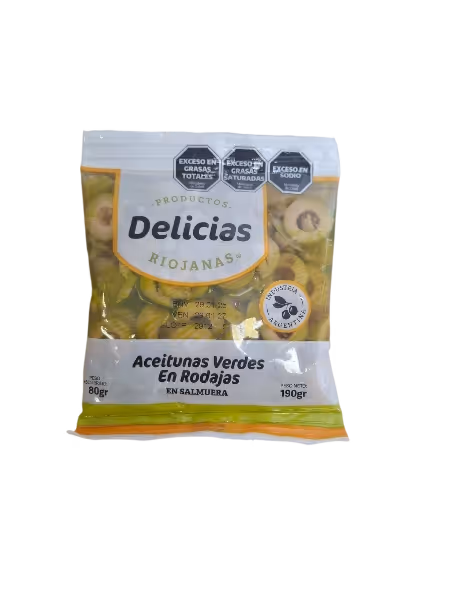 Aceituna Fileteada delicias riojanas  80gs x caja de 15 unidades