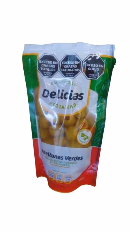 Aceitunas rellenas delicias riojanas 180gr por caja 15 unidades