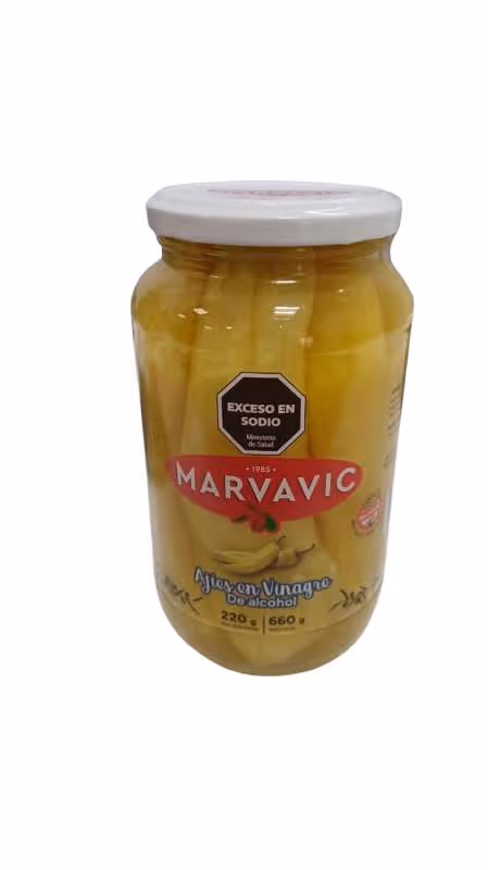 Ajies en Vinagre Marvavic 660 gr x tres unidades