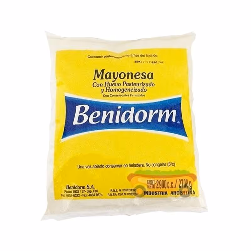 Mayonesa Benidorm 3kg x unidad