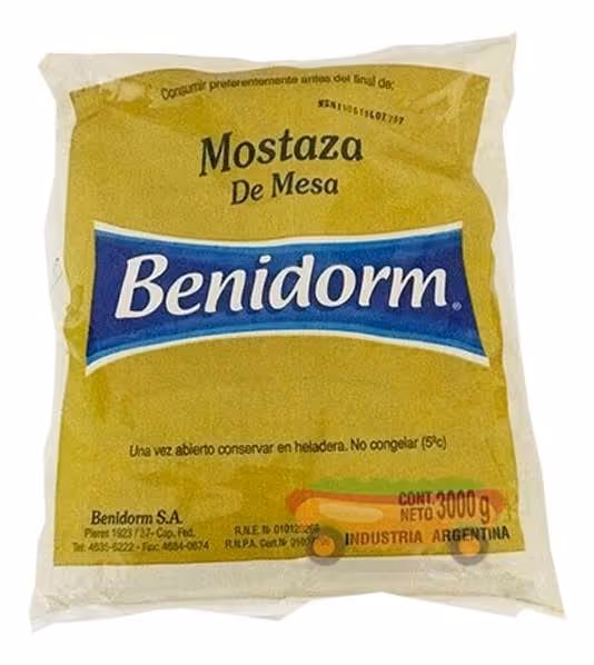 Mostaza Benidorm 3kg x unidad