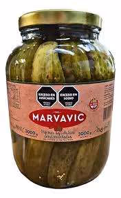 Pepinillos en Vinagrende alcohol Marvavic 3kg x unidad